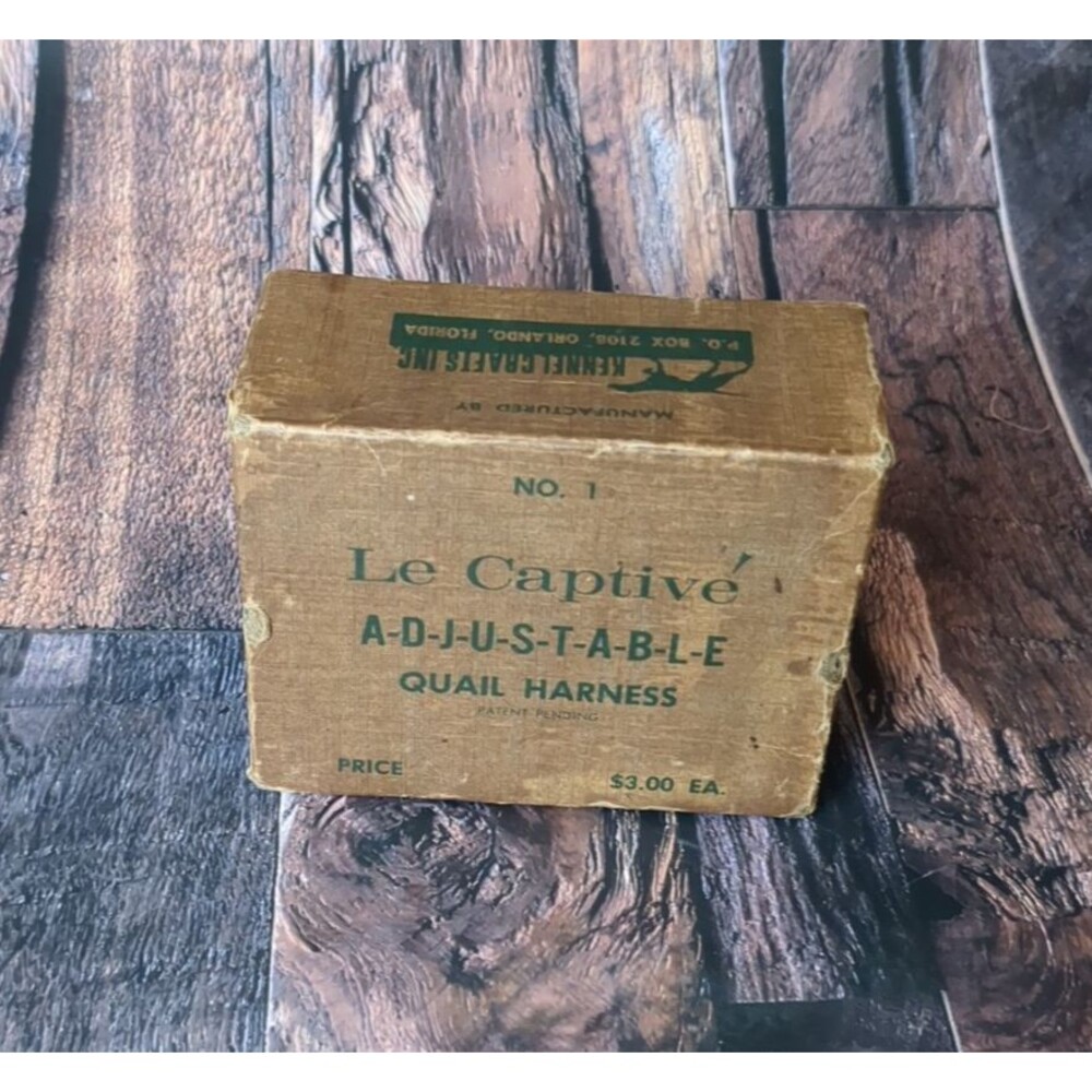 VTG Studded Quail Harness‎ Le Captive Leather Strap Game Bird Rustic Cabin Decor